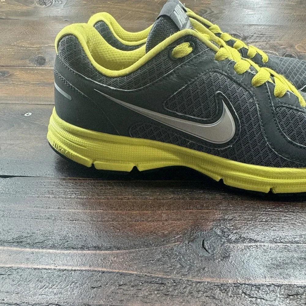 Nike Women's Air Relentless 443861-010 Gray Yellow Running Shoes Sneakers Size 9